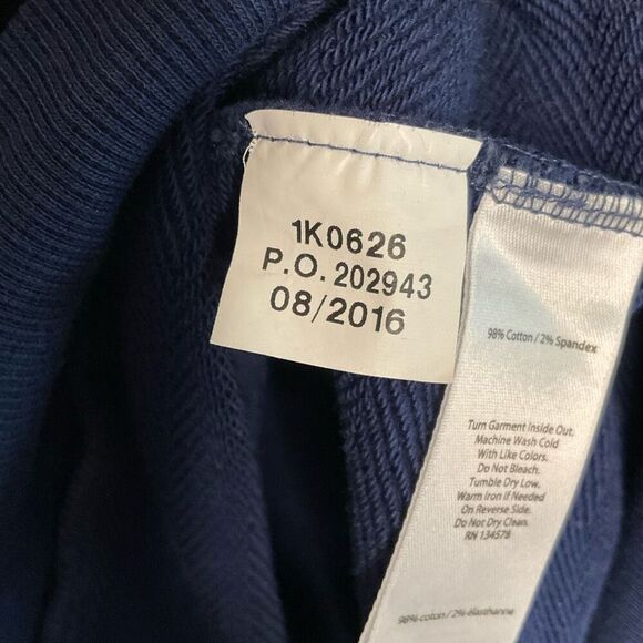 Vineyard Vines Mens Large Pullover Sweater Blue Shawl Collar Elbow Patch Cotton - Picture 8 of 8